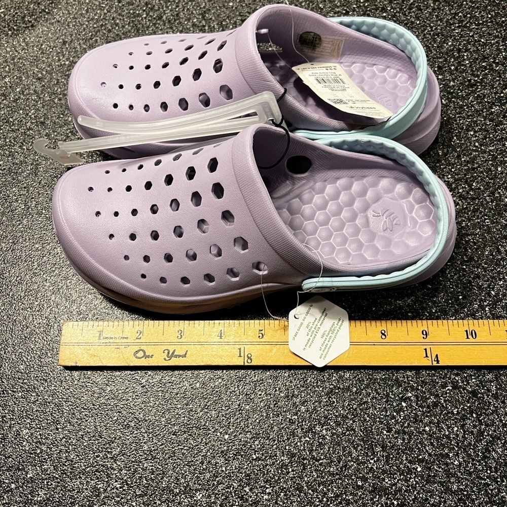 NWT Joybees Kids Active Clog Solid Lilac/Sky Blue Size 5 - Picture 11 of 14